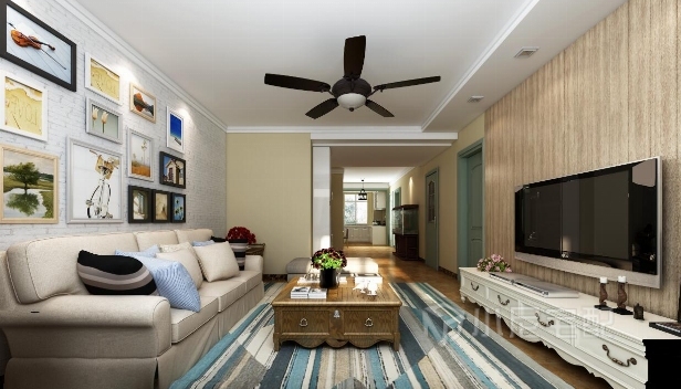 108㎡/三室兩廳一衛(wèi)/田園