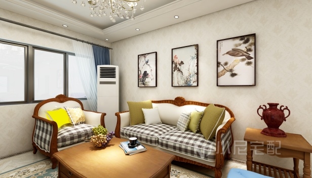 108㎡/兩室一廳兩衛(wèi)/混搭