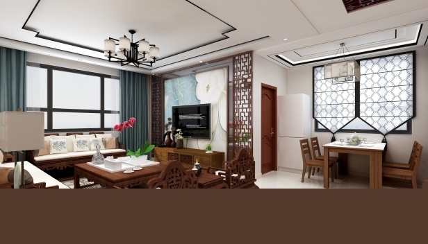 120㎡/三室兩廳兩衛(wèi)/中式