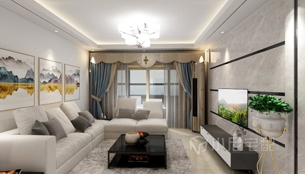 100㎡/三室兩廳兩衛(wèi)/現(xiàn)代