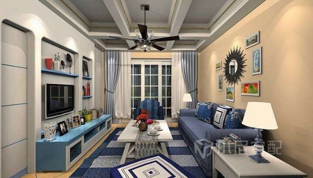 96㎡/三室一廳一衛(wèi)/地中海