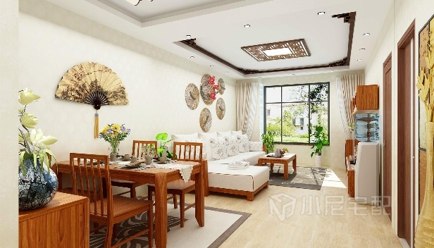 100㎡/兩室一廳一衛(wèi)/中式