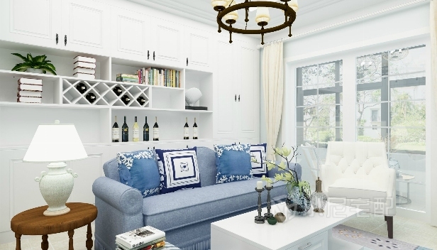 120㎡/三室一廳一衛(wèi)/地中海